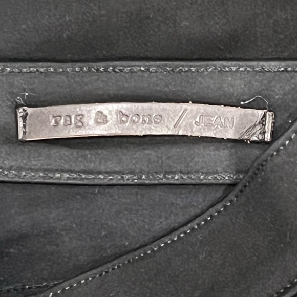 rag & bone Blackout Lamb Leather Skinny Leg Jeans Size 27 Women’s - Picture 2 of 6